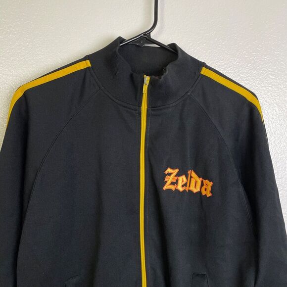 Zelda Nintendo Track Jacket Small Black Full Zip Olde School Classic Retro - Picture 3 of 10